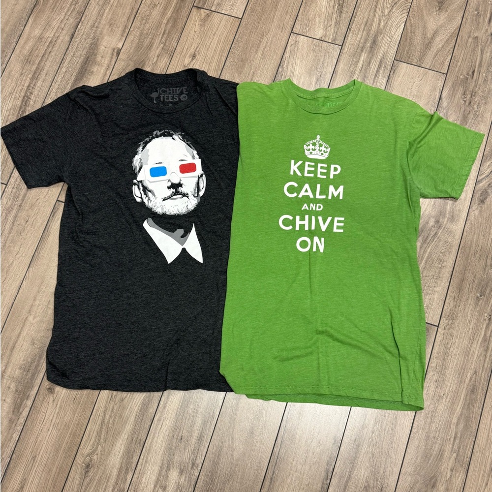 Chive Tees Men's Short Sleeve T-Shirts - Black and Green